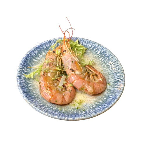 Gamba vermells a la planxa
